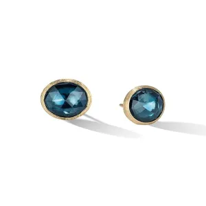 LONDON BLUE TOPAZ LARGE JAIPUR STUD EARRINGS