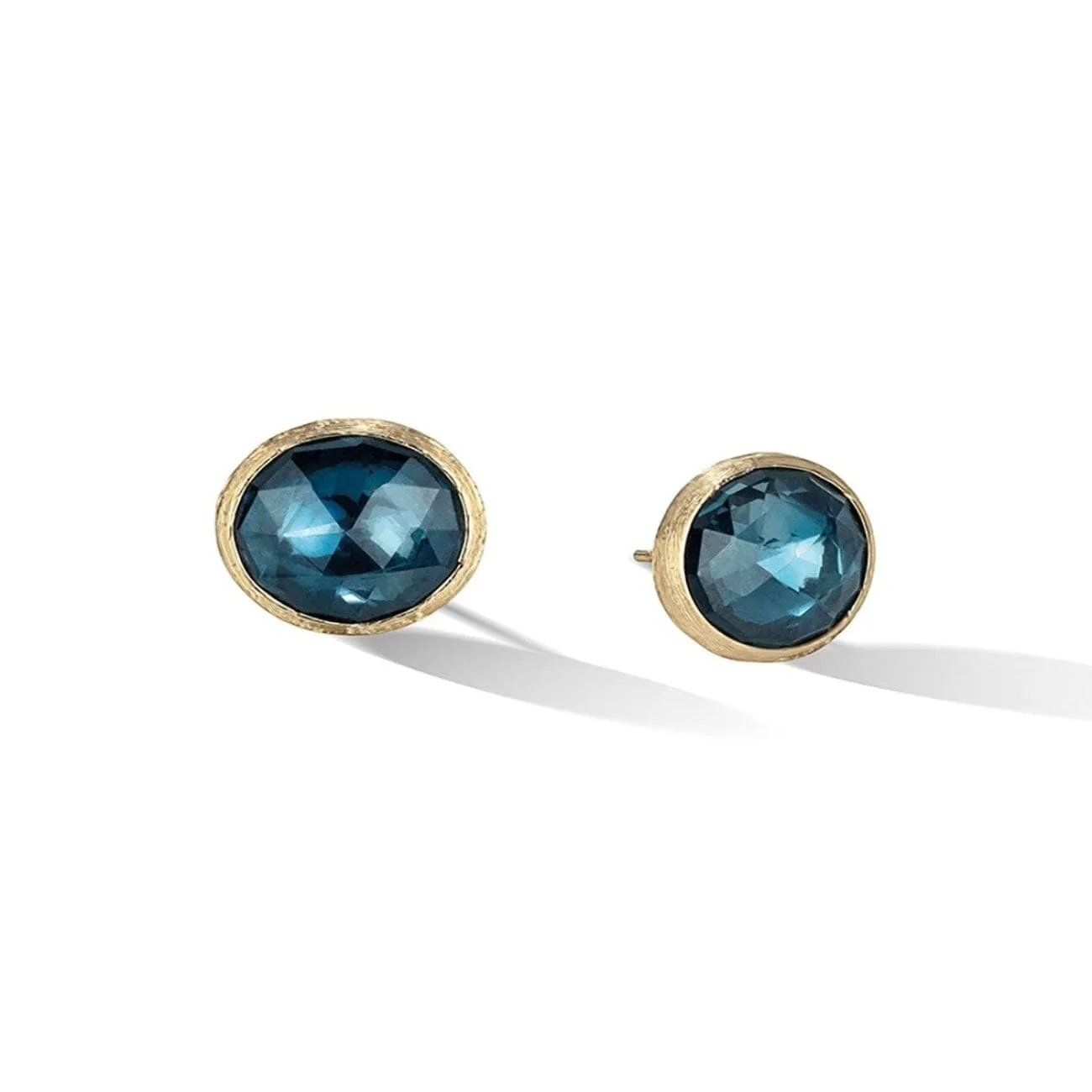LONDON BLUE TOPAZ LARGE JAIPUR STUD EARRINGS