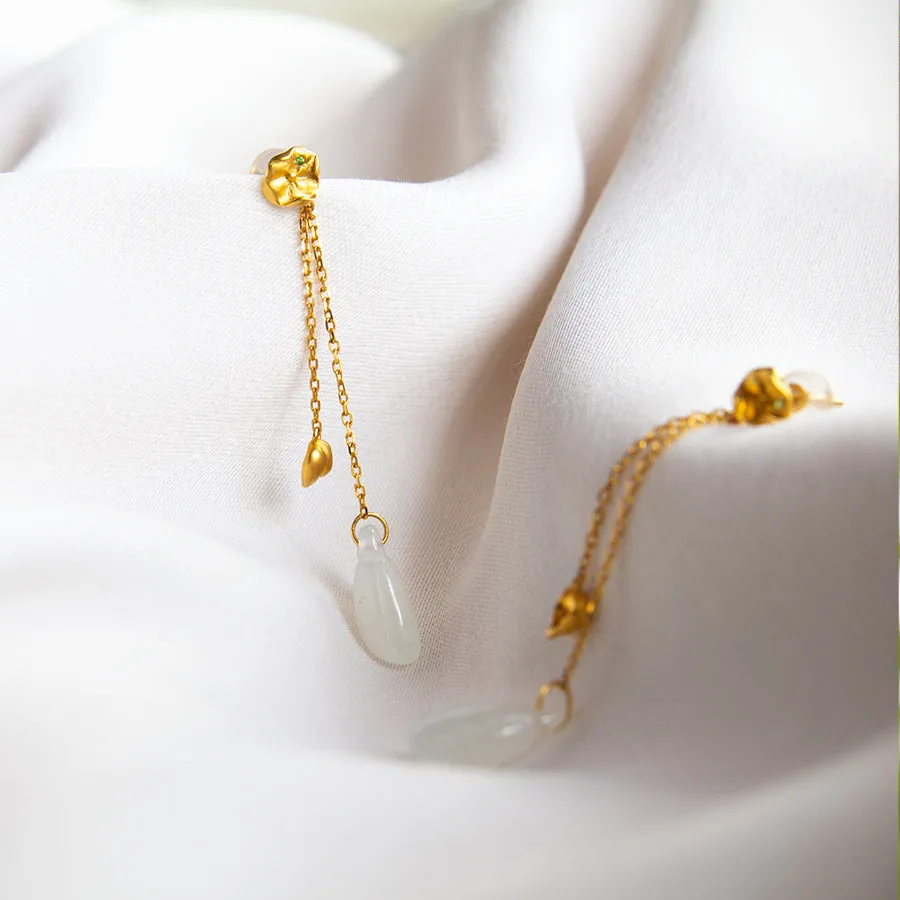 Lotus Leaf Drop Earrings