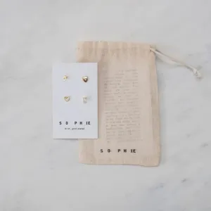 Love You Stud Set | Silver