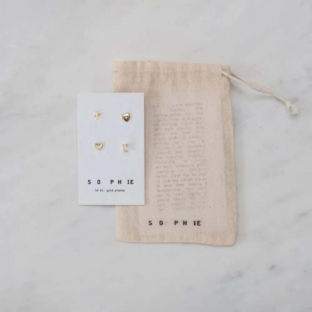 Love You Stud Set | Silver
