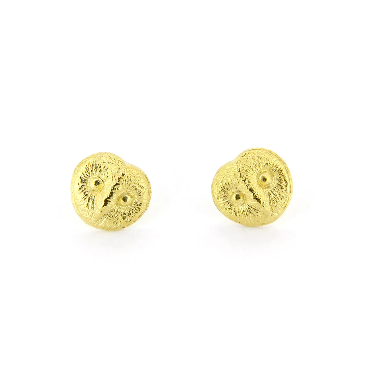 Lucky Barn Owl Stud Earrings 925 Sterling Silver