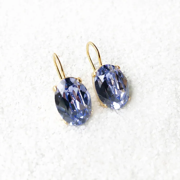 Ma Cherie Lavender Swarovski Earrings