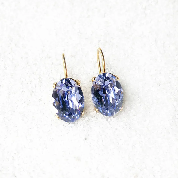 Ma Cherie Lavender Swarovski Earrings