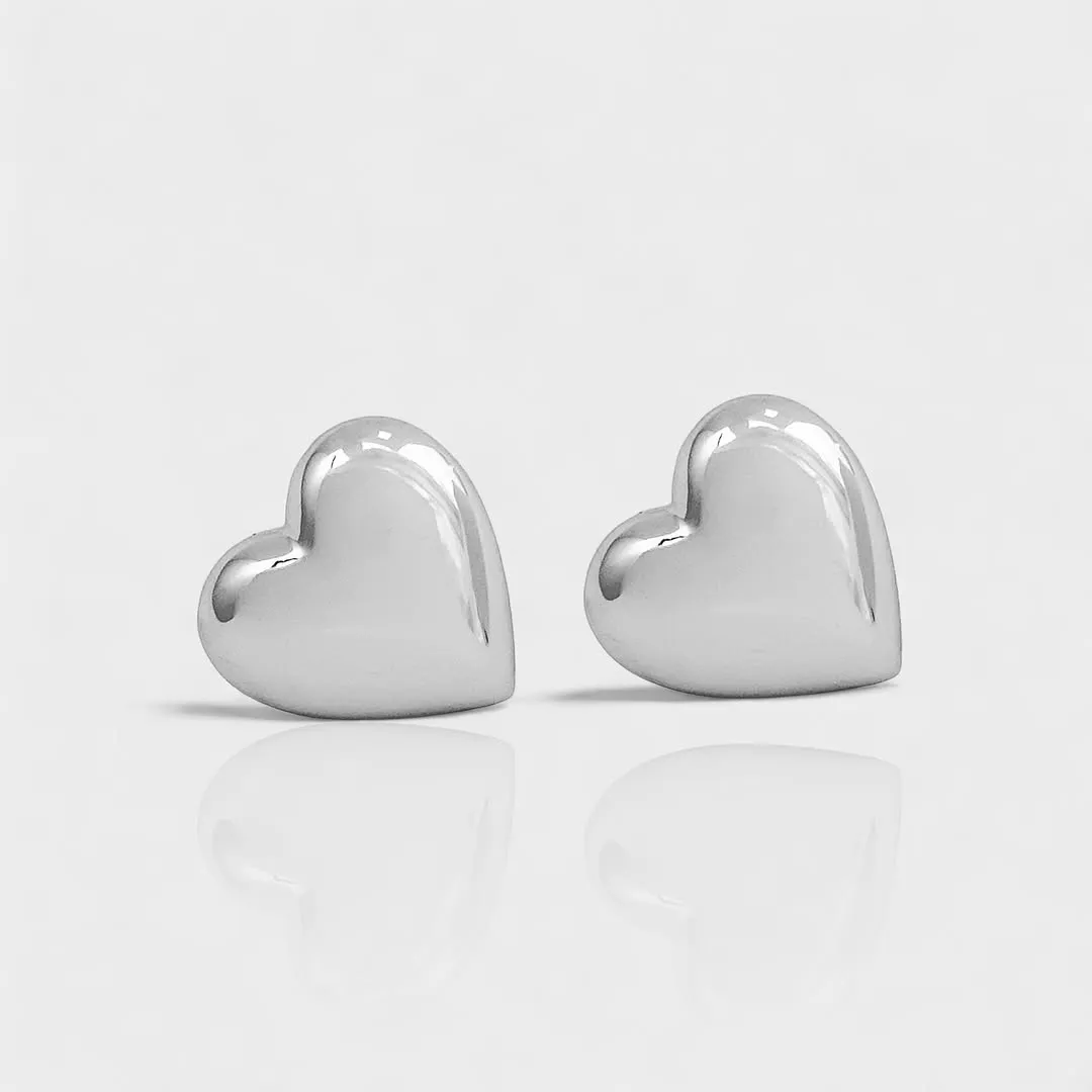 Madeline™ | Peach Heart Titanium Earrings