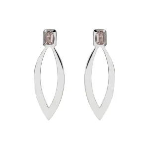 MANAL MORGANITE EARRING IN STERLING SILVER