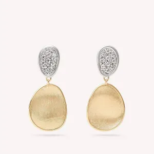 Marco Bicego Lunaria Lunaria 18K Yellow Gold Double Drop Earrings With Diamonds