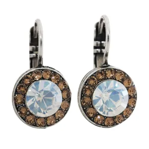 Mariana "Champagne and Caviar" Silver Plated Must-Have Round Pavé Crystal Earrings, 1129 3911