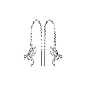 Matilda pull-through hummingbird earrings