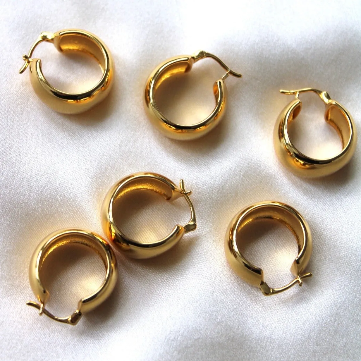 Maxwell Chubby Chunky Hoop Earrings