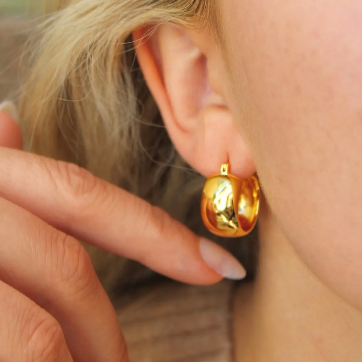 Maxwell Chubby Chunky Hoop Earrings
