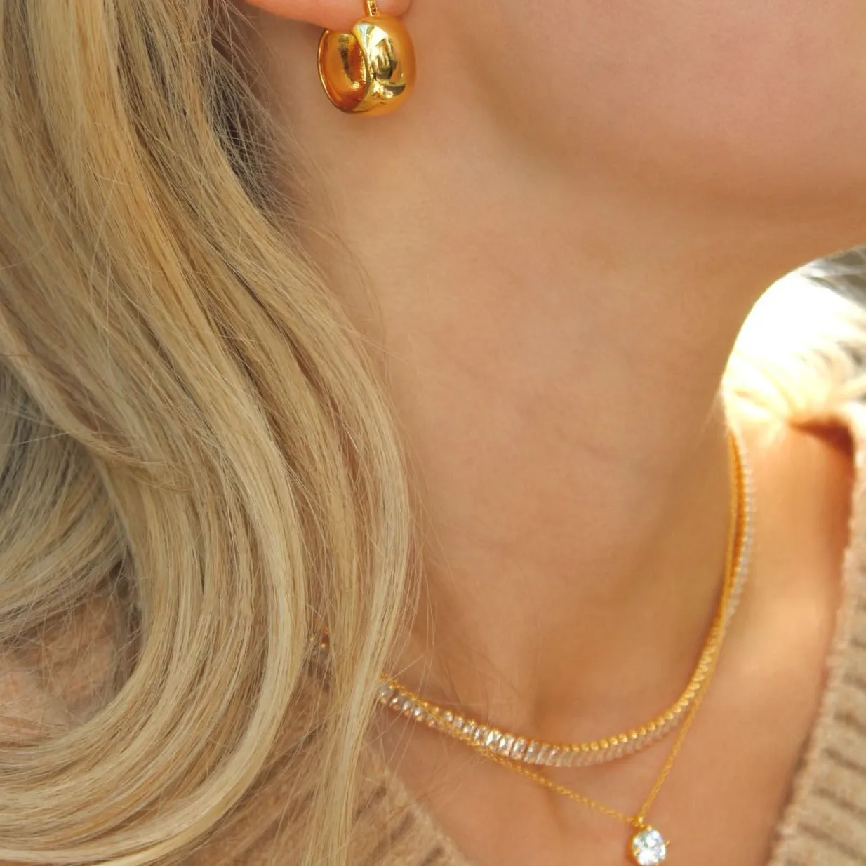 Maxwell Chubby Chunky Hoop Earrings