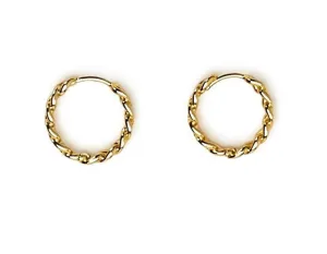 Medium Chain Link Hoop Earrings