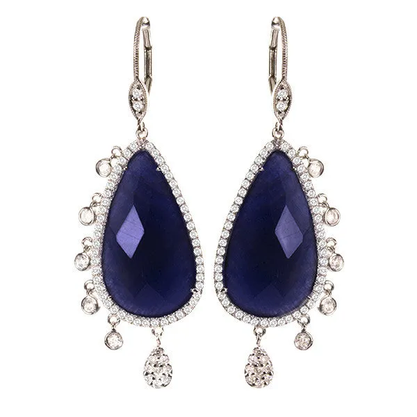 Meira T 14k Sapphire Earrings with Bezels