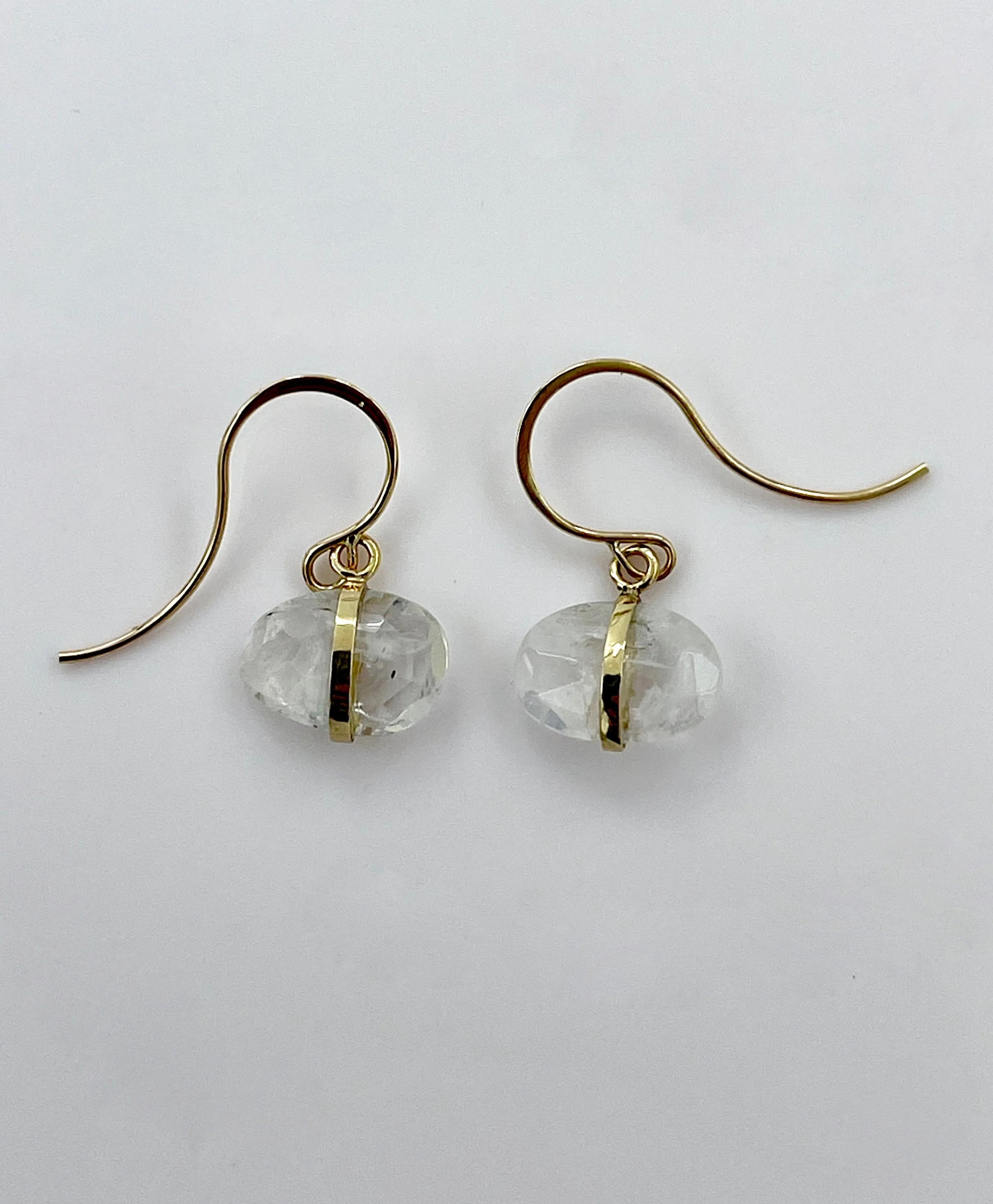 Melissa Joy Manning Single Drop Silver Wrapped Earrings