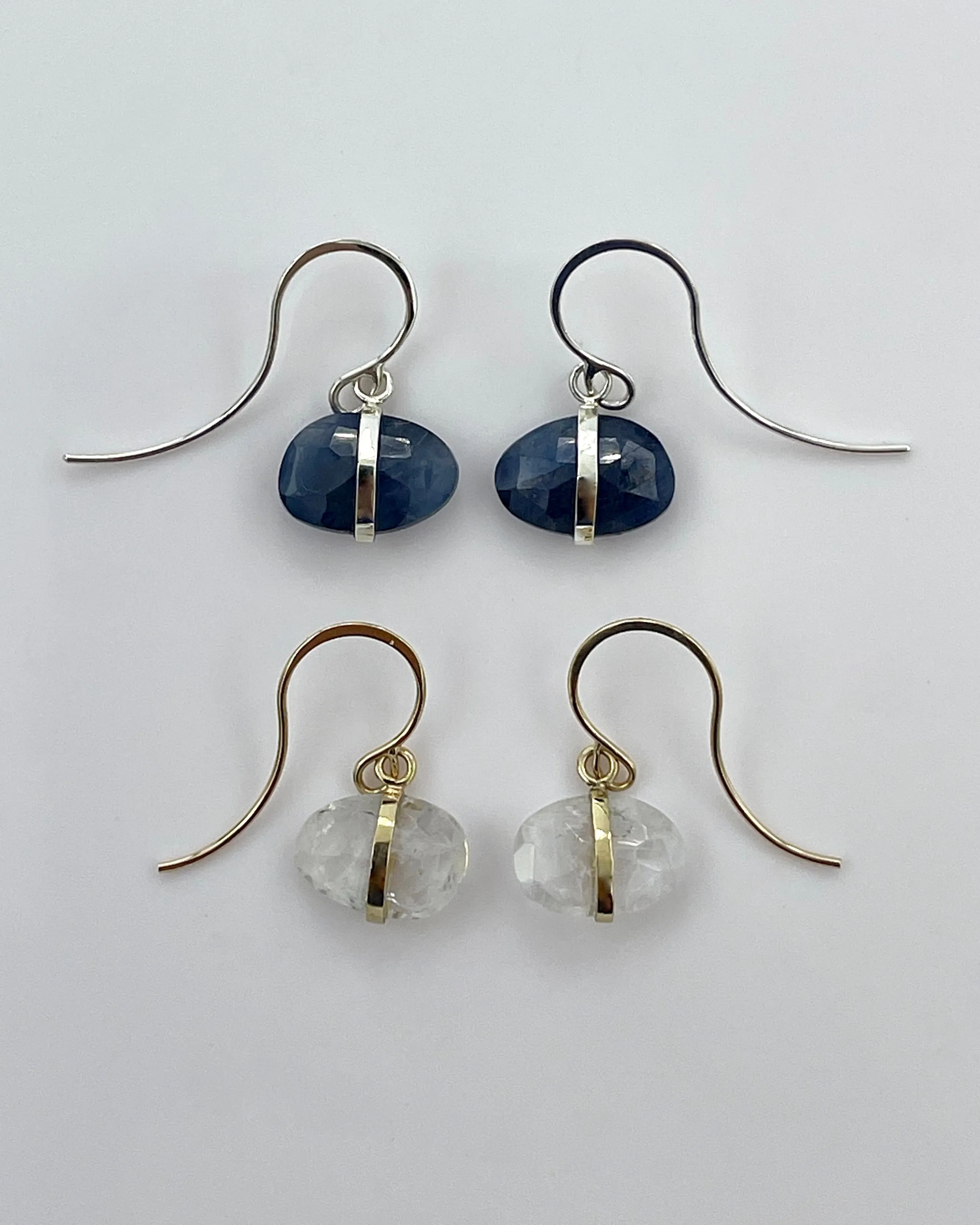 Melissa Joy Manning Single Drop Silver Wrapped Earrings