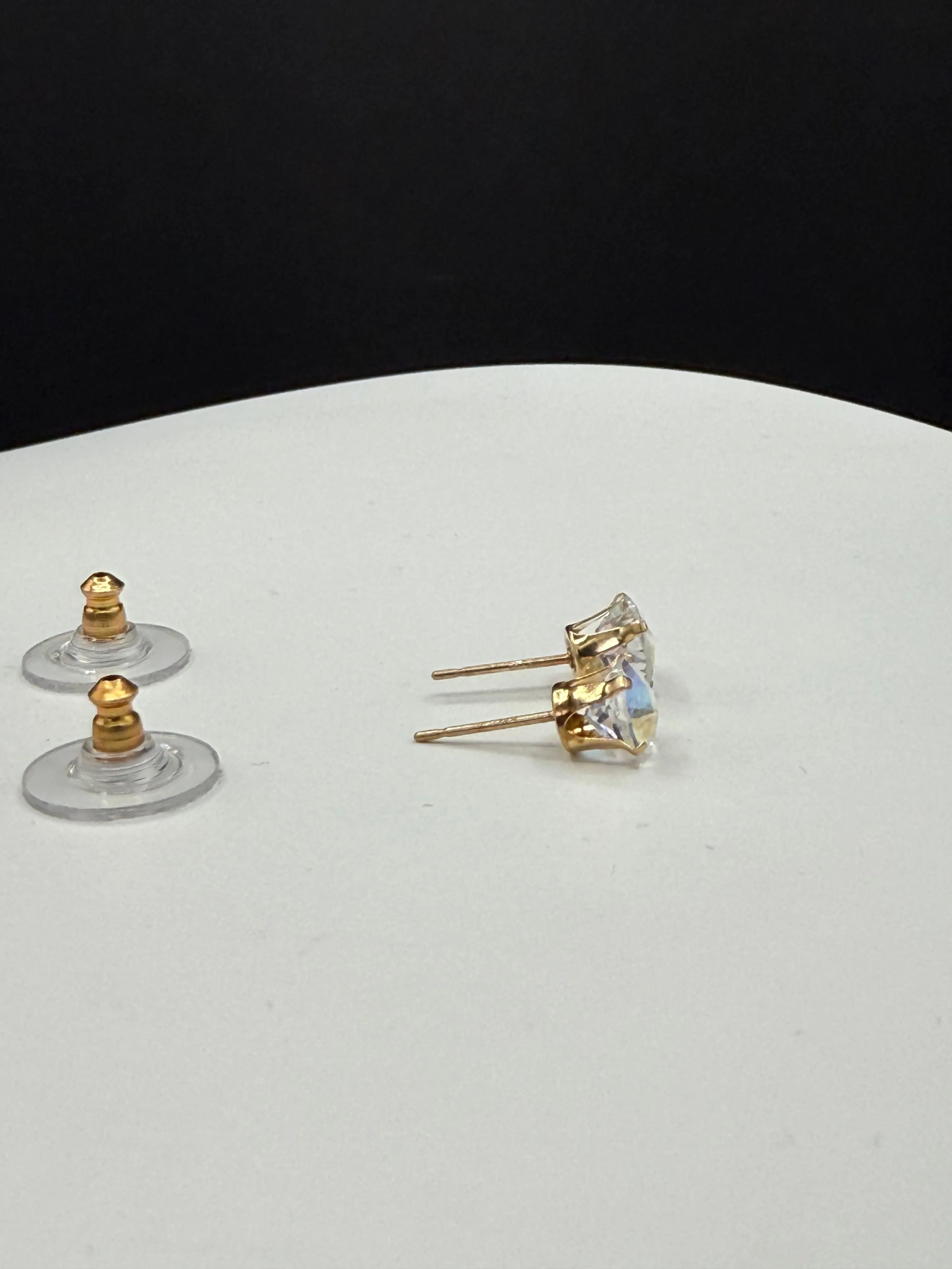 Mercury Mystic Topaz 14k Yellow Gold Stud Earrings