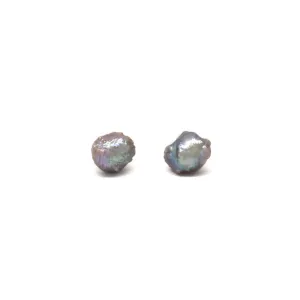 Metallic grey with rose overtones rose bud freshwater pearls