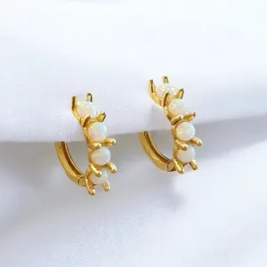 Mini Opal Hoops