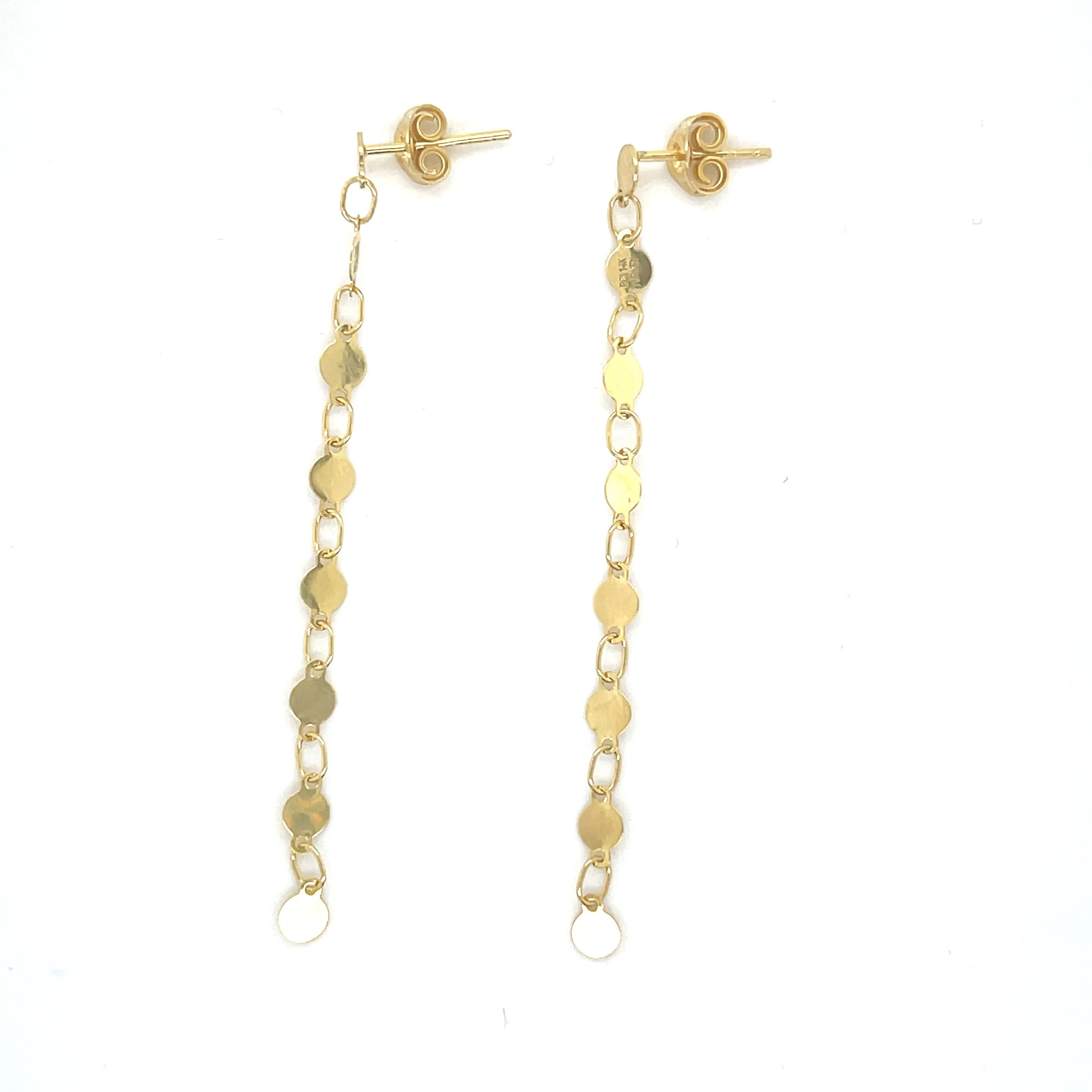 Mirror Drop Chain Earrings
