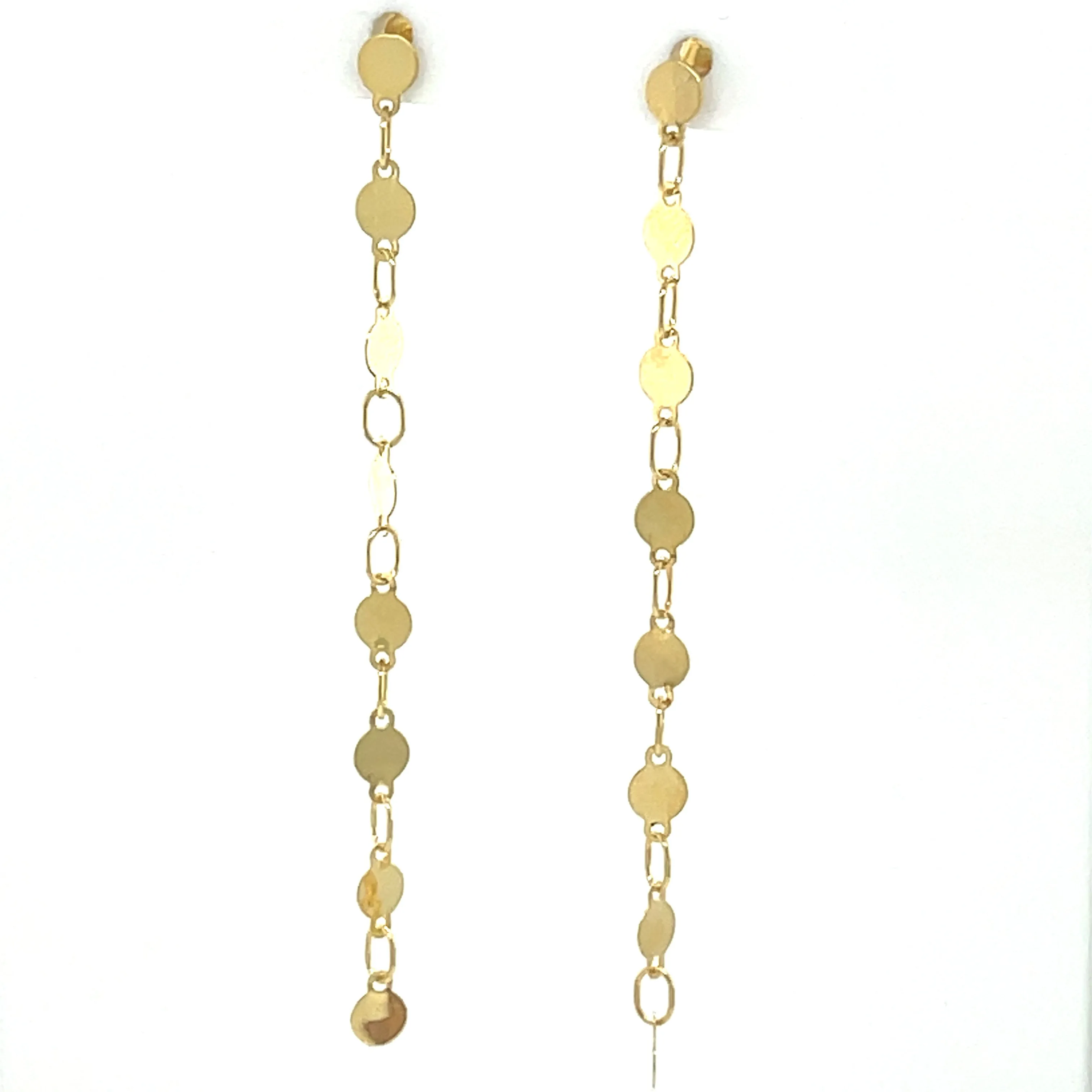 Mirror Drop Chain Earrings