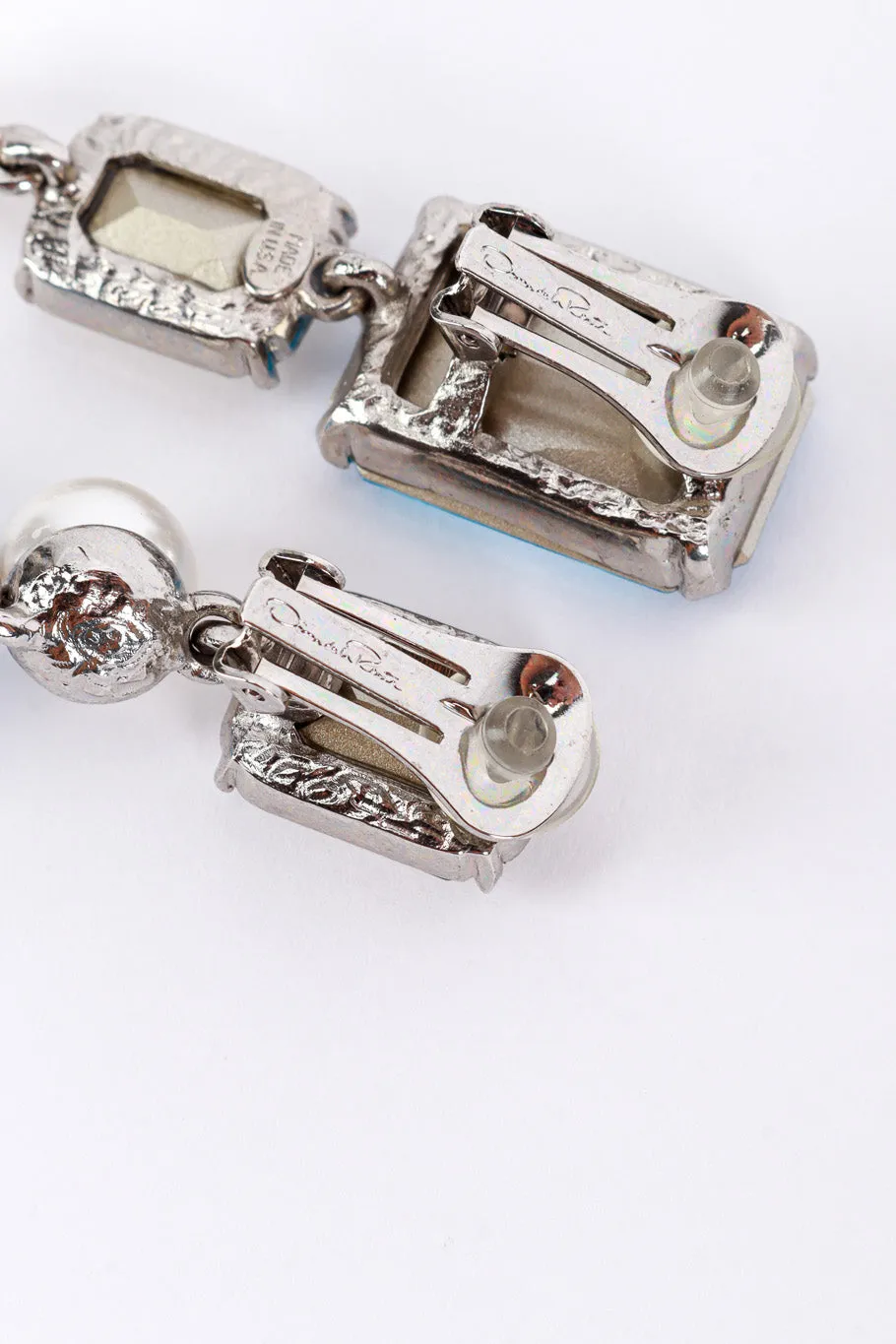 Mismatched Aquamarine Crystal Drop Earrings