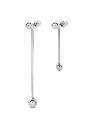 Mixed Bomb Swinger Earrings Silver