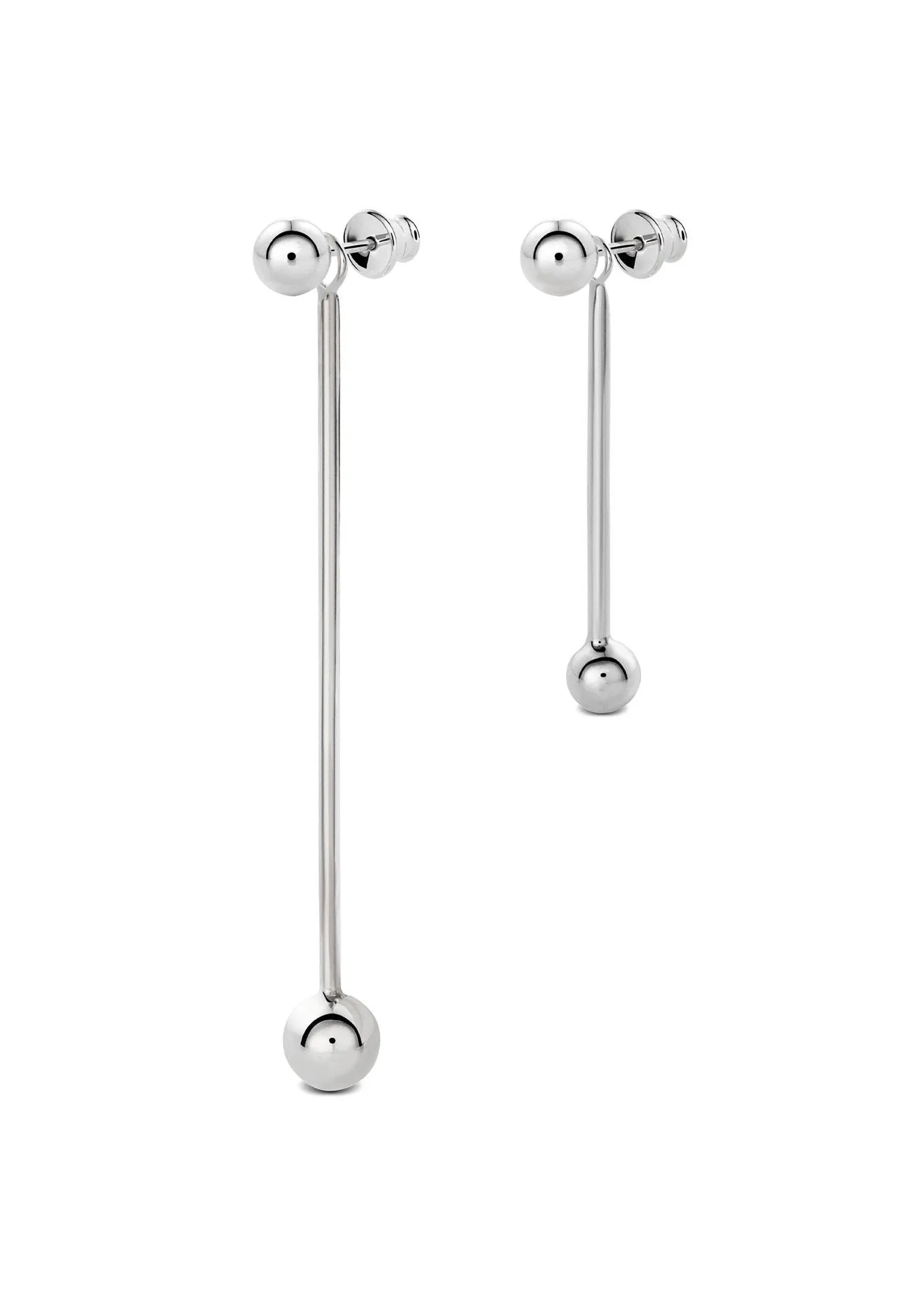 Mixed Bomb Swinger Earrings Silver