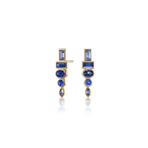 Monroe Totem Studs - Blue Sapphire