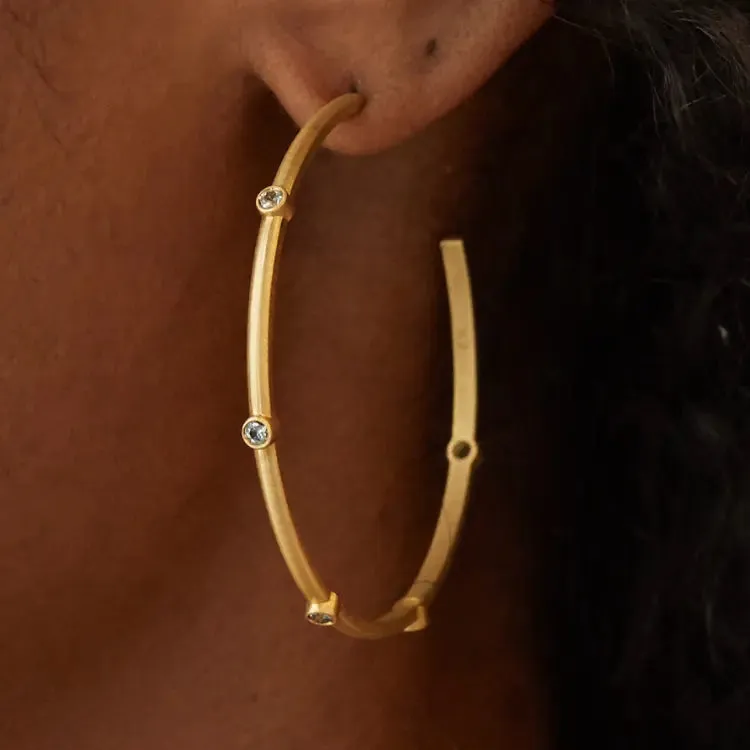Montana Sapphire Hoops
