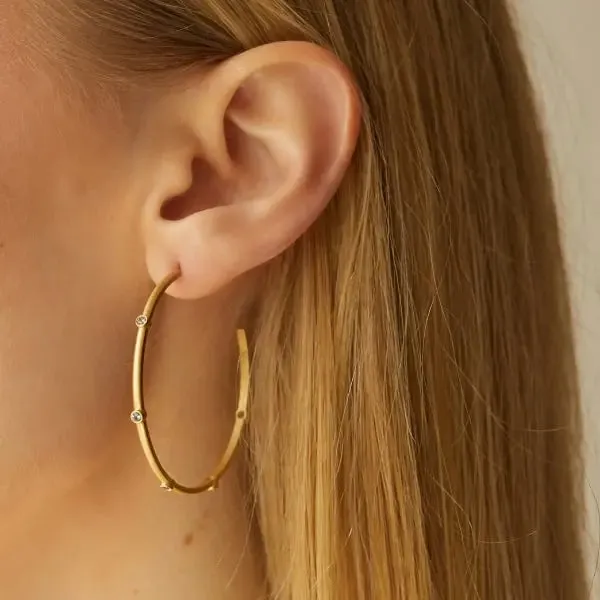 Montana Sapphire Hoops