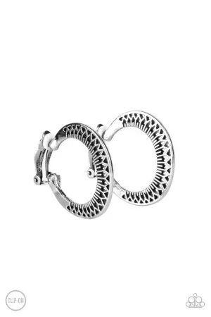Moon Child Charisma Silver Paparazzi Clip-On Earrings