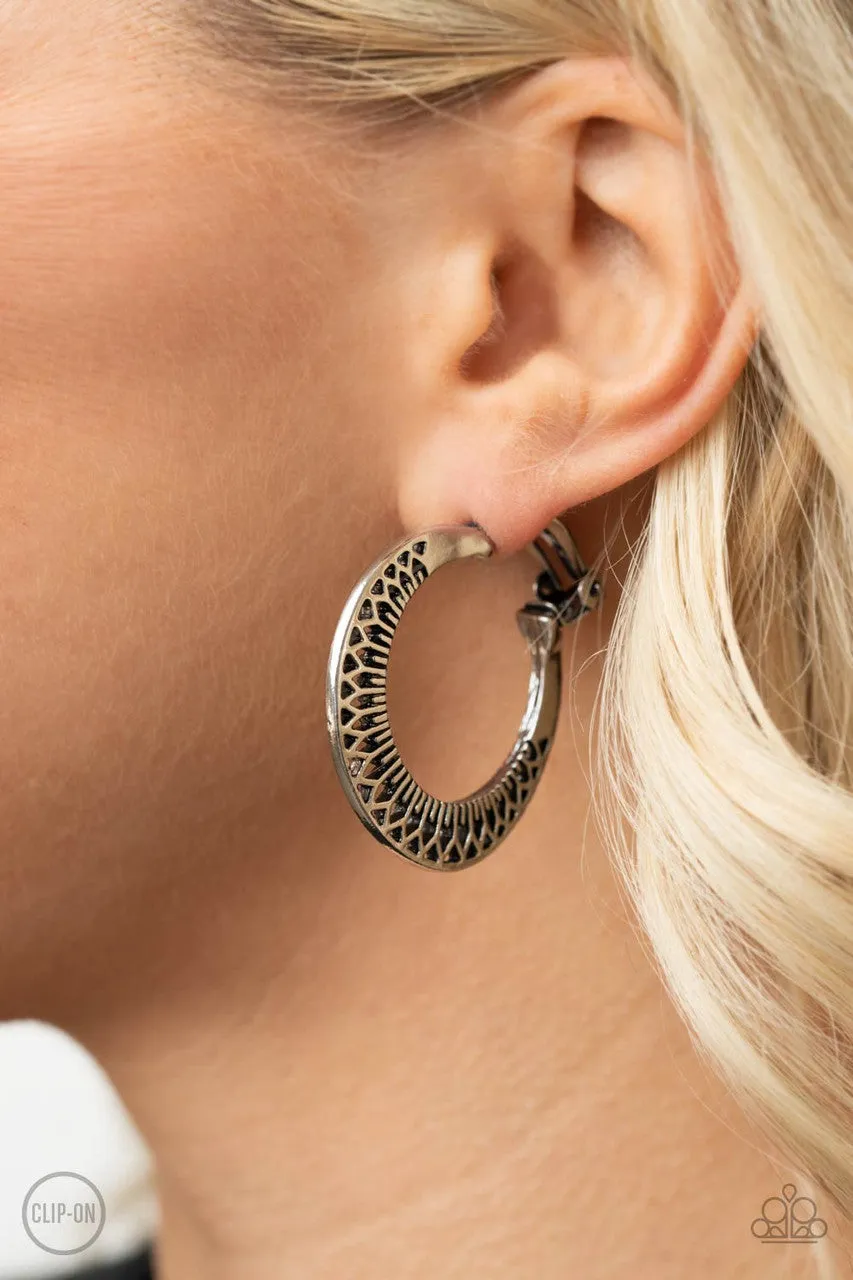 Moon Child Charisma Silver Paparazzi Clip-On Earrings