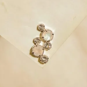 Moonstone & Topaz Ear Climbers