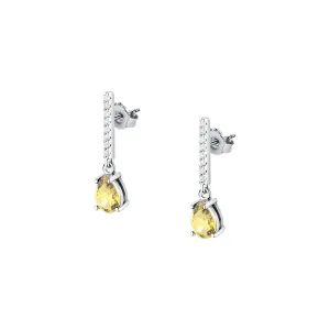 morellato silver tesori recycled 925 silver yellow drop earrings