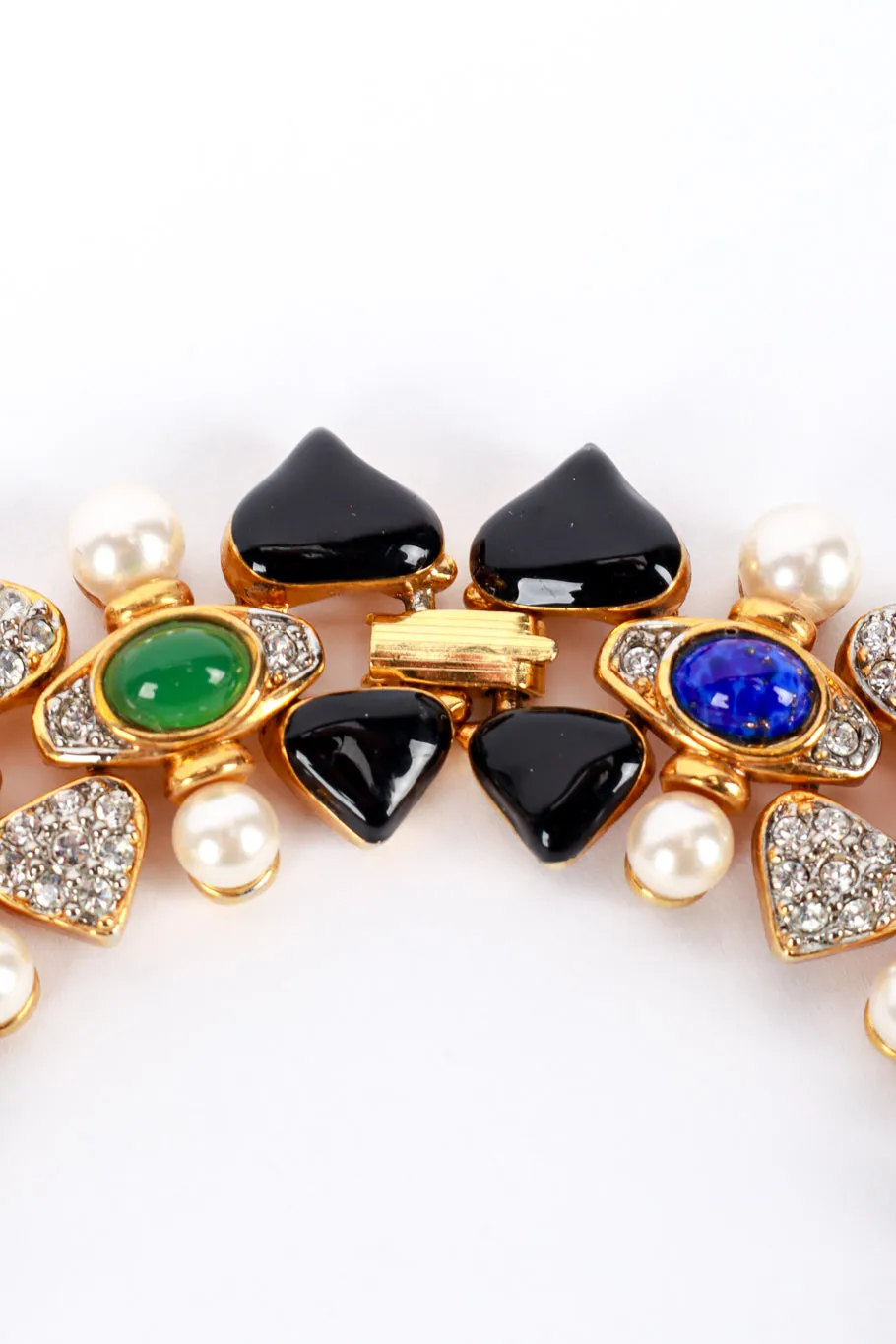 Multi-stone Collar Necklace & Earring Set