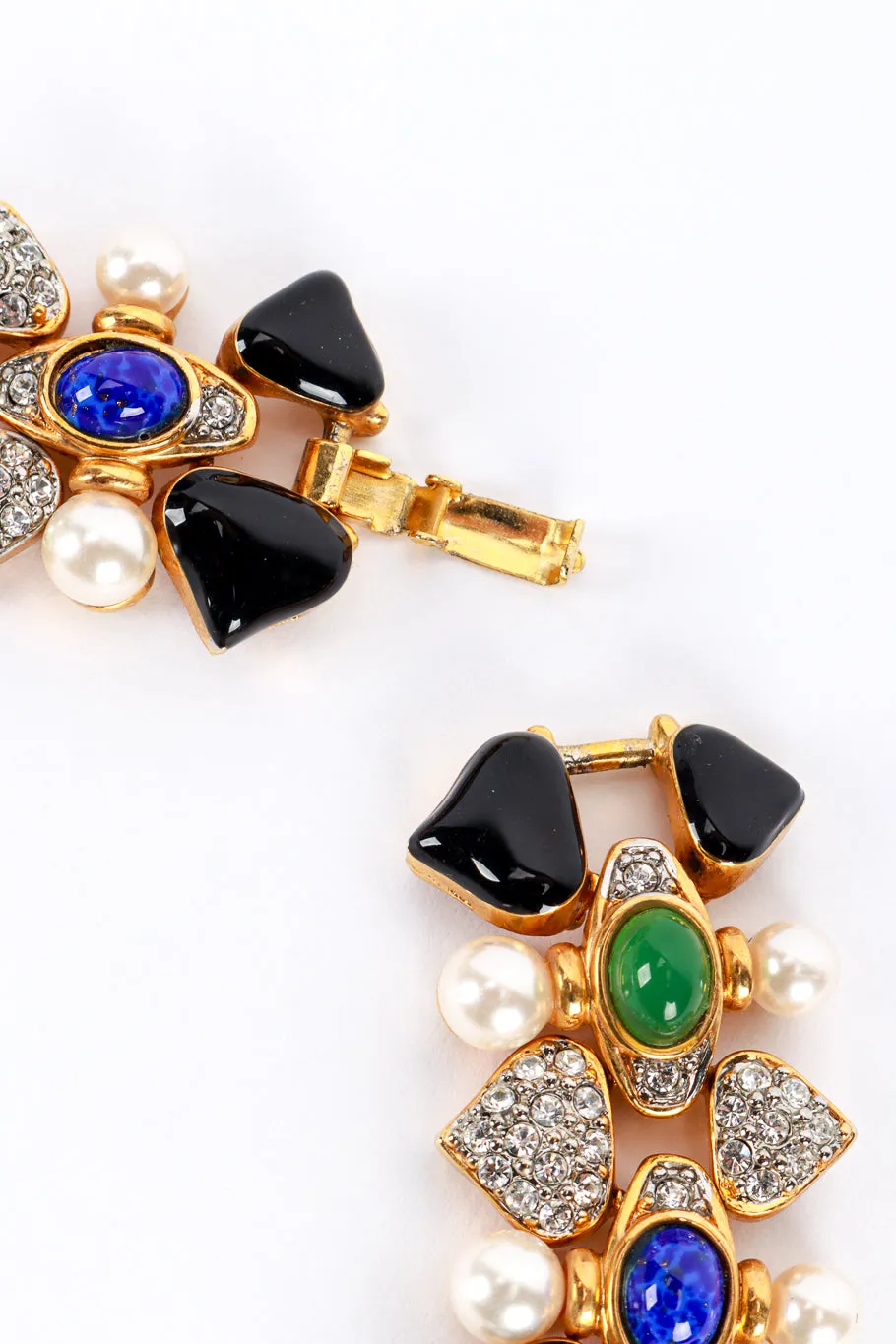 Multi-stone Collar Necklace & Earring Set