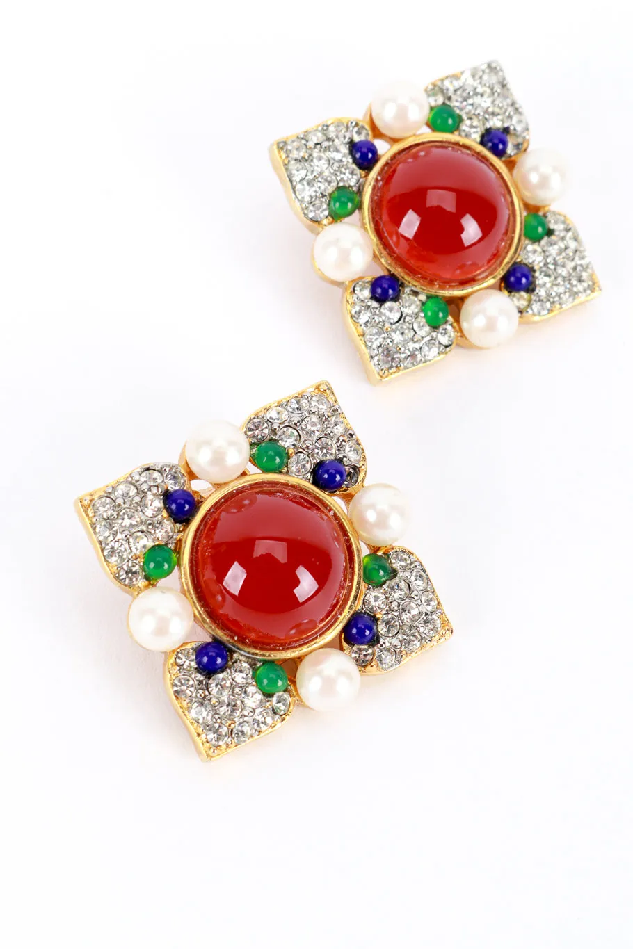 Multi-stone Collar Necklace & Earring Set
