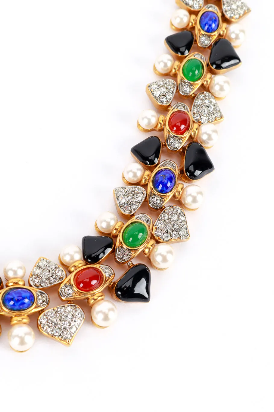 Multi-stone Collar Necklace & Earring Set