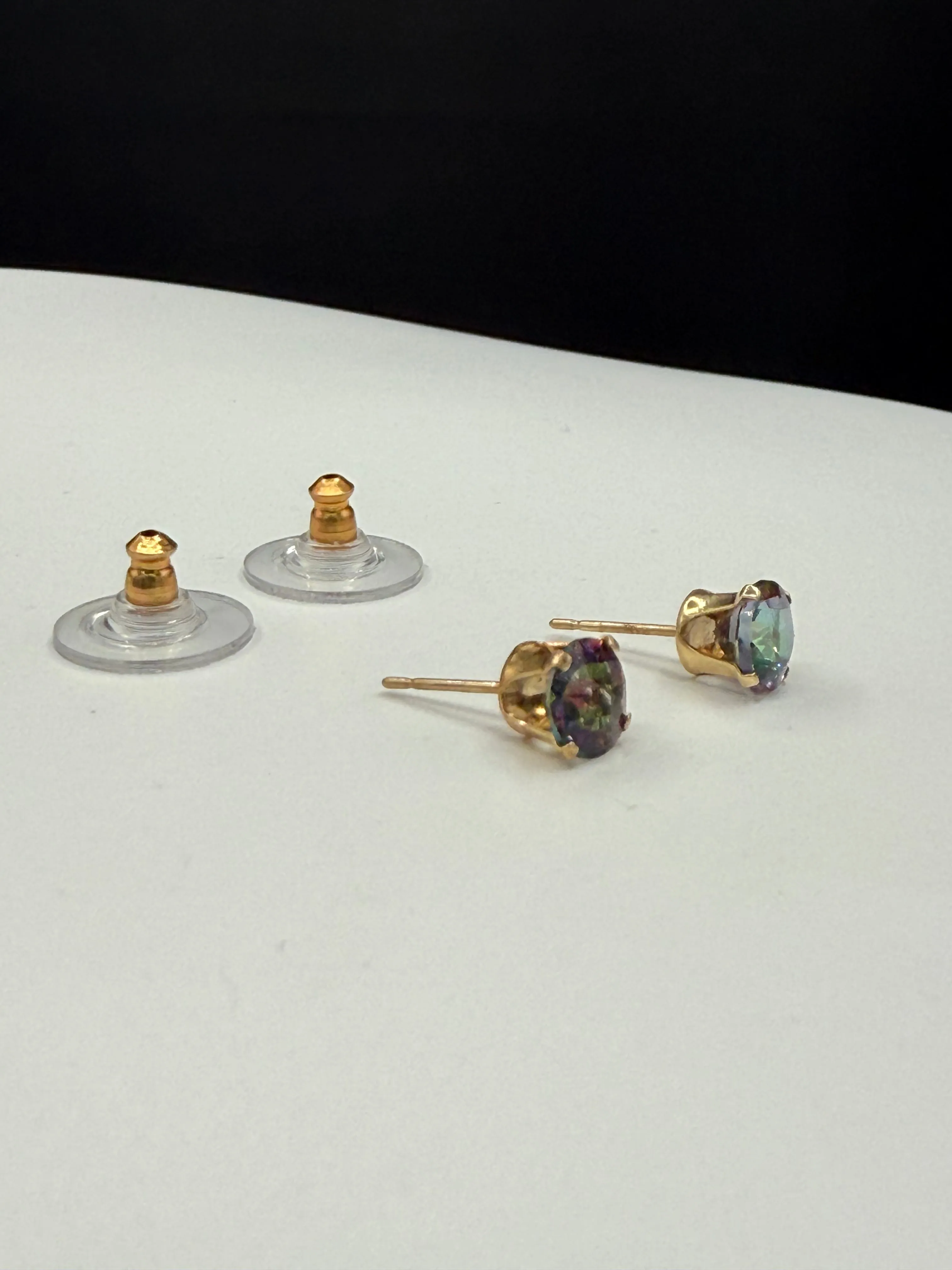 Mystic Topaz 14K Yellow Gold Earrings