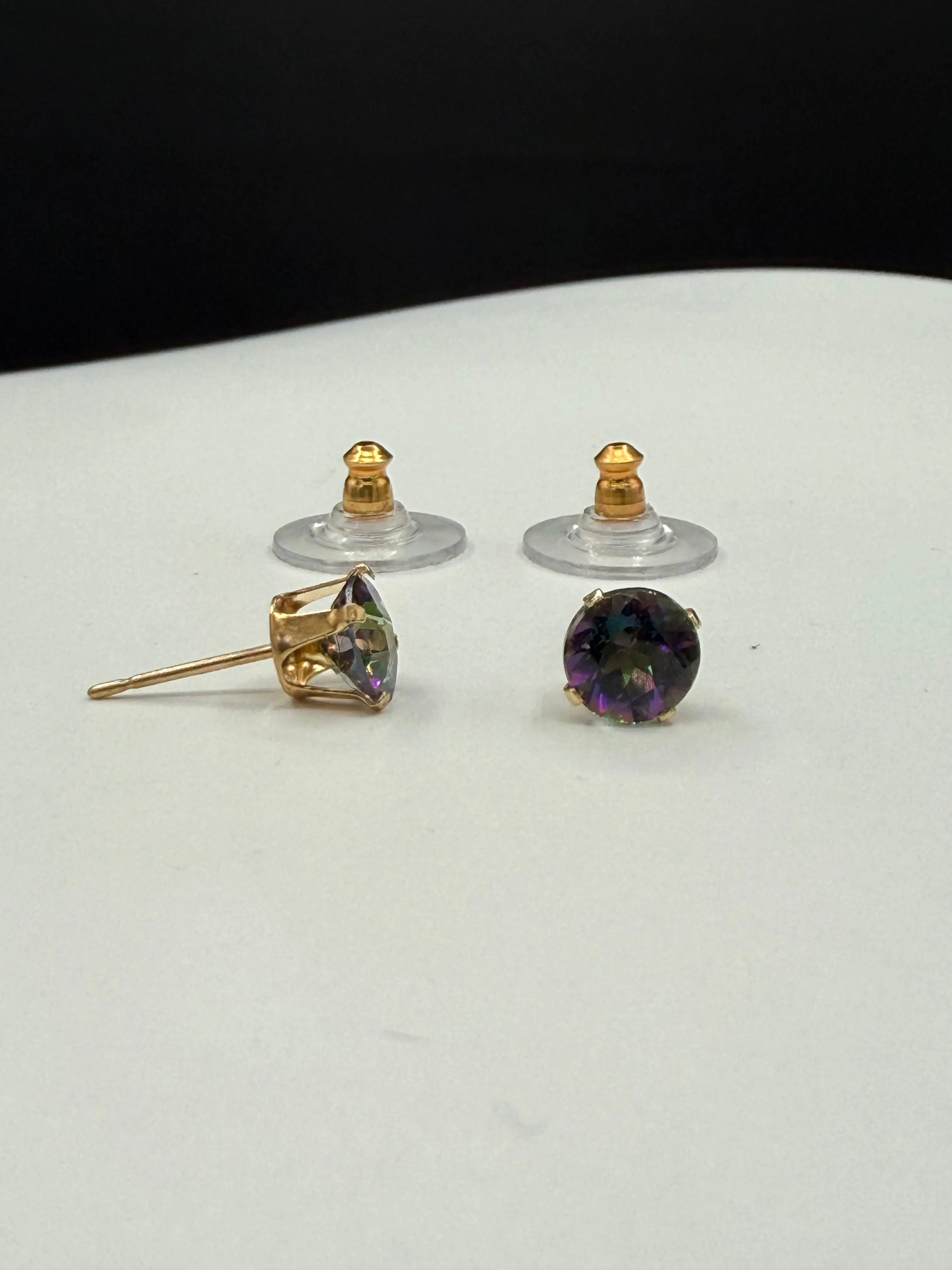 Mystic Topaz 14K Yellow Gold Earrings