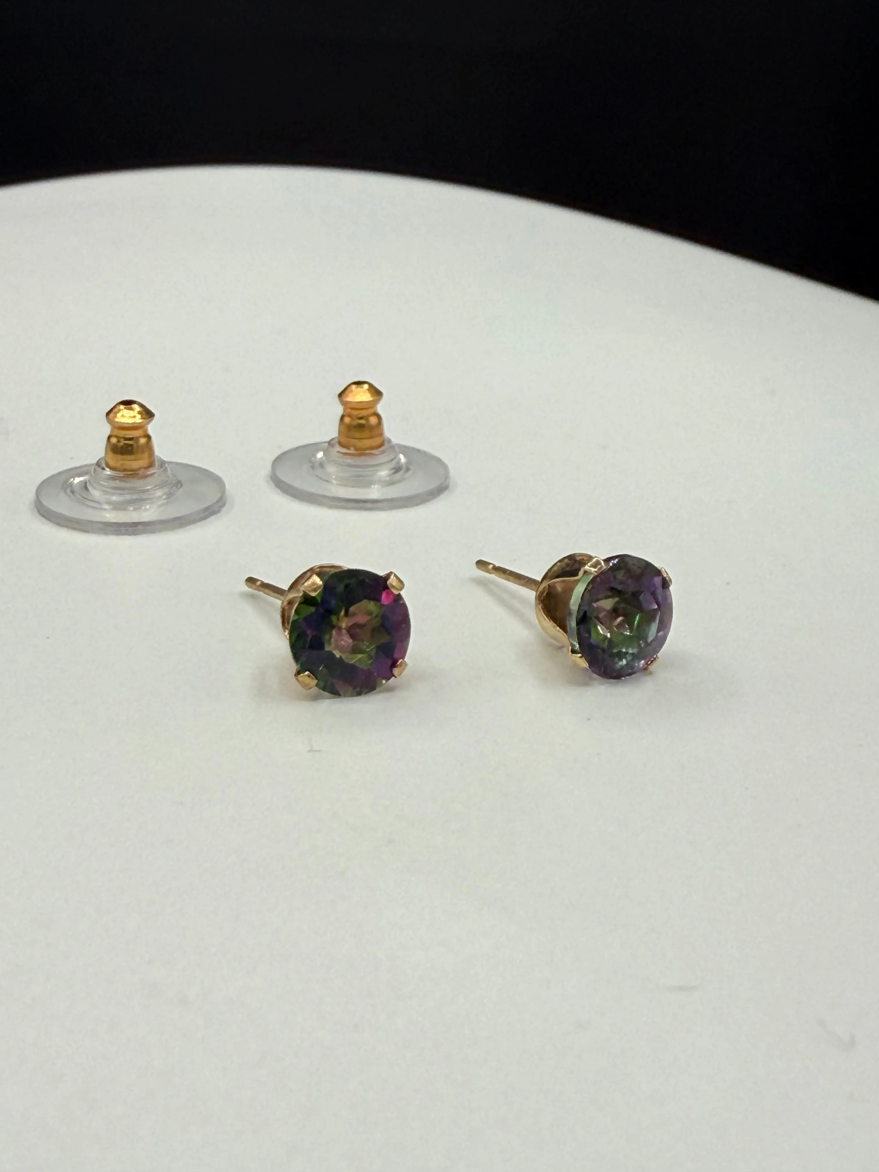 Mystic Topaz 14K Yellow Gold Earrings