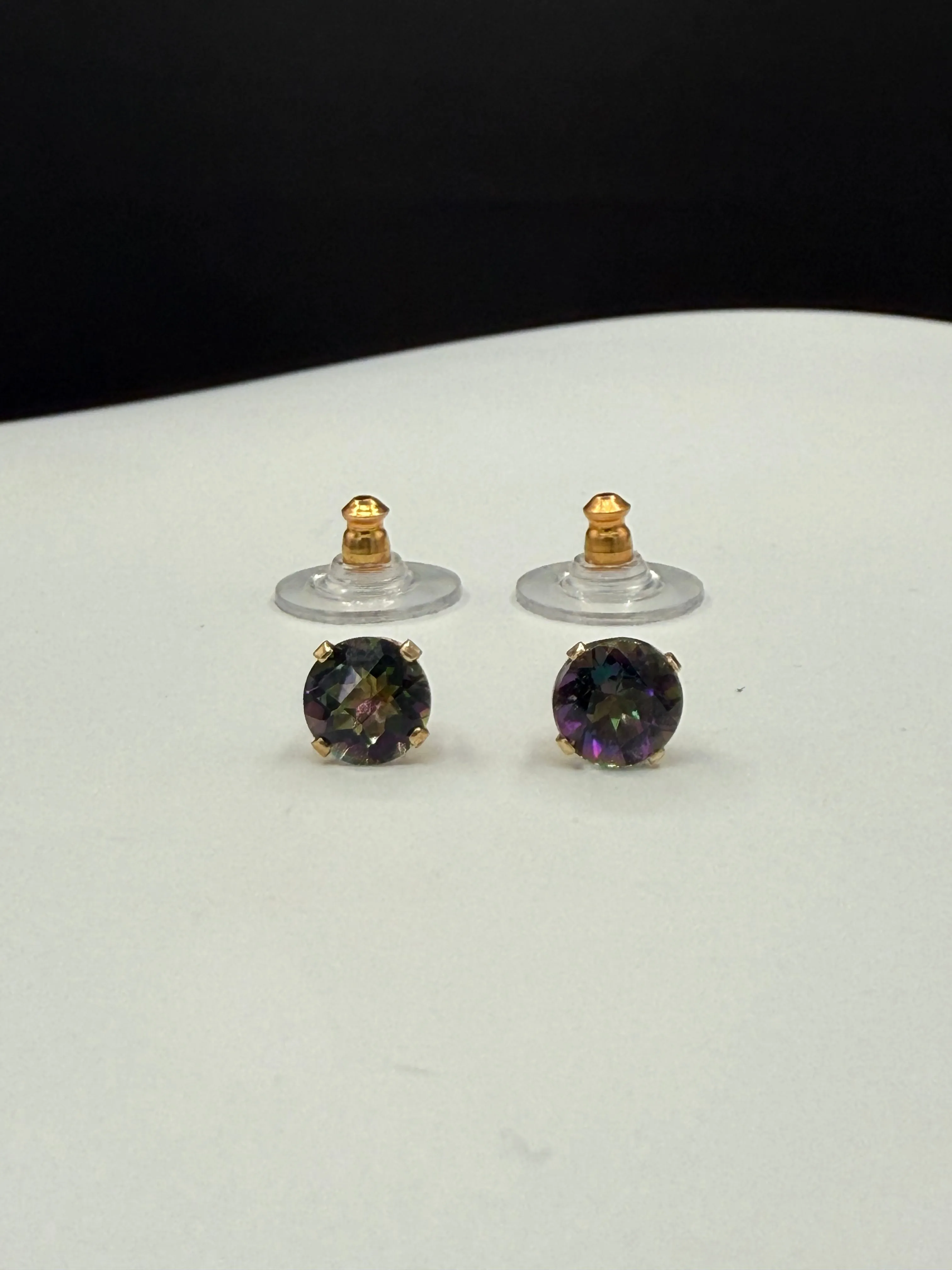 Mystic Topaz 14K Yellow Gold Earrings