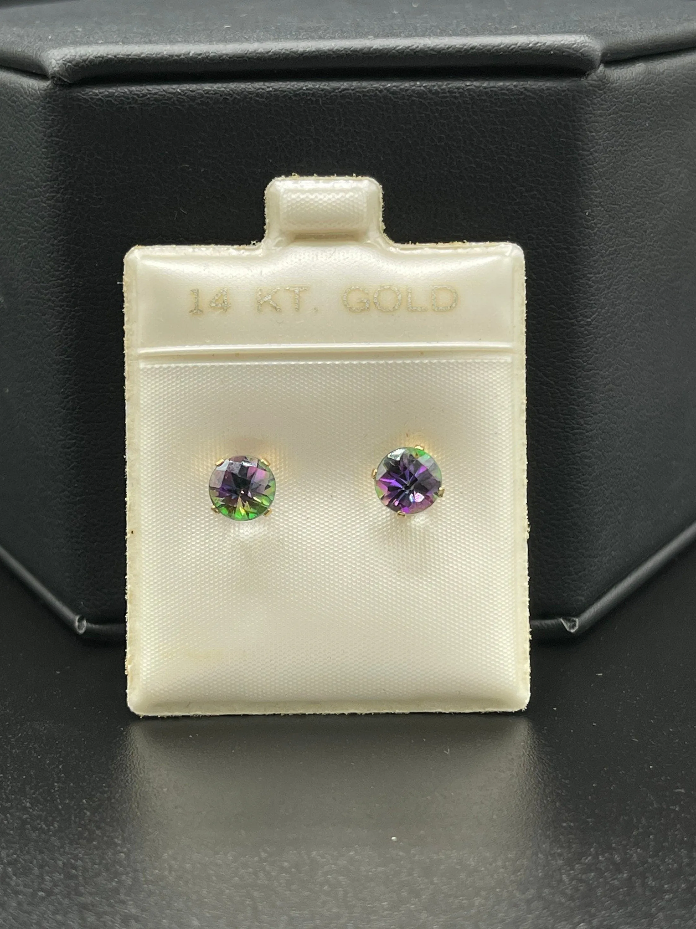 Mystic Topaz 14K Yellow Gold Earrings