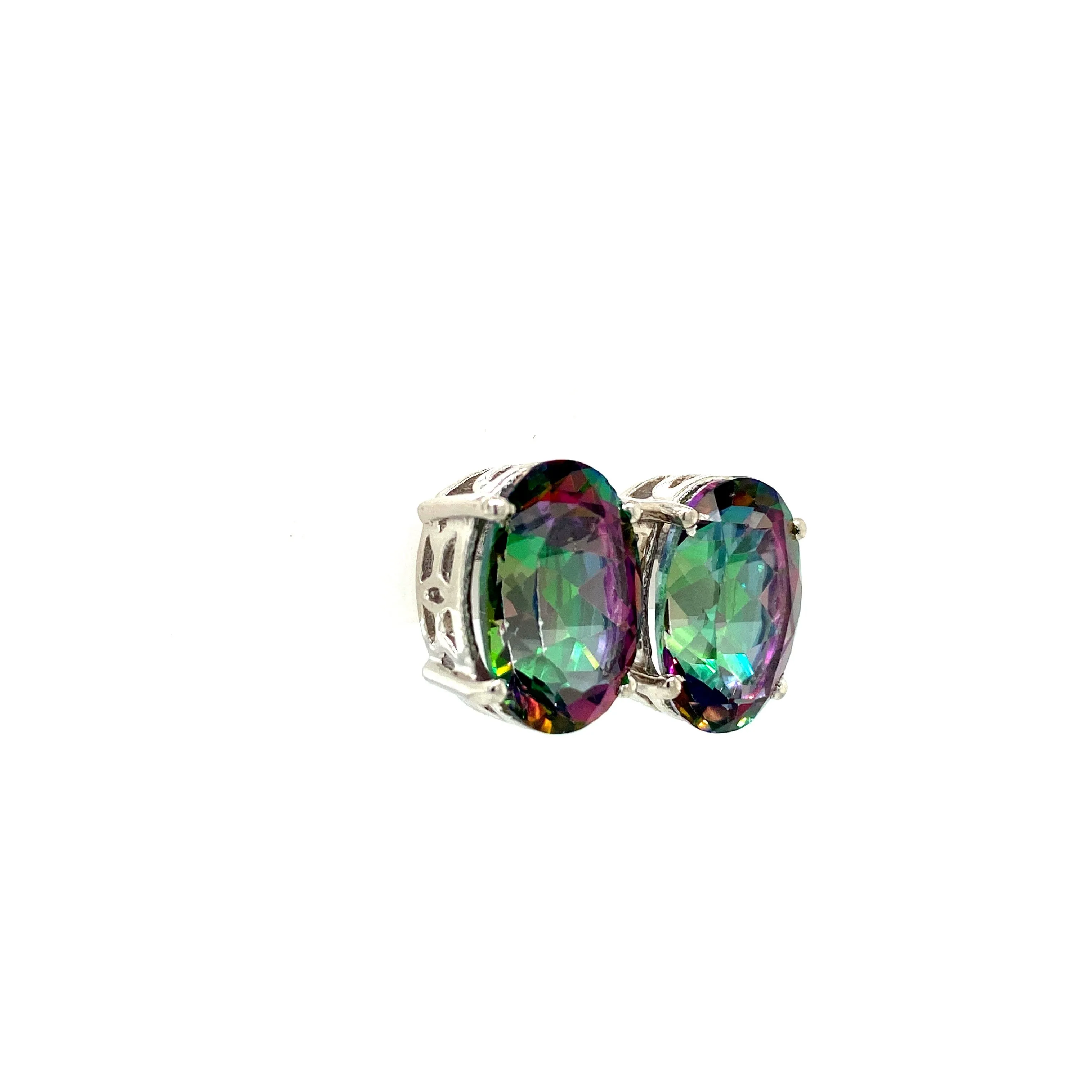 Mystic Topaz Earring in .925 Sterling Silver - KST 58299