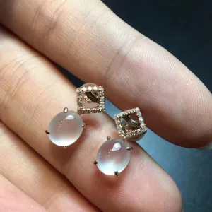 Natural Jade Earrings Jadeite Earrings NEG59