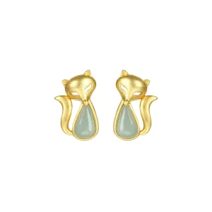 Natural Jade Earrings Jadeite Silver Earrings ZNE248