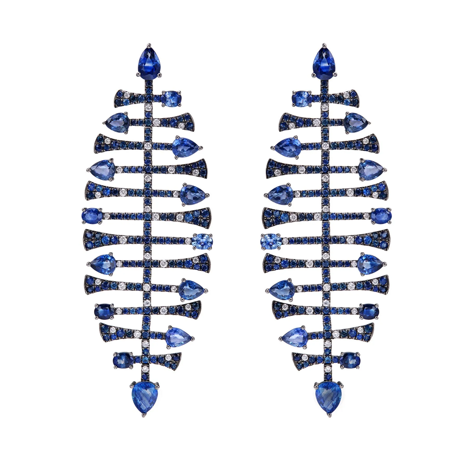 Nereid Blue Sapphire Chandelier Earrings