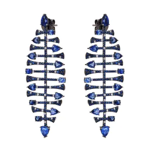 Nereid Blue Sapphire Chandelier Earrings