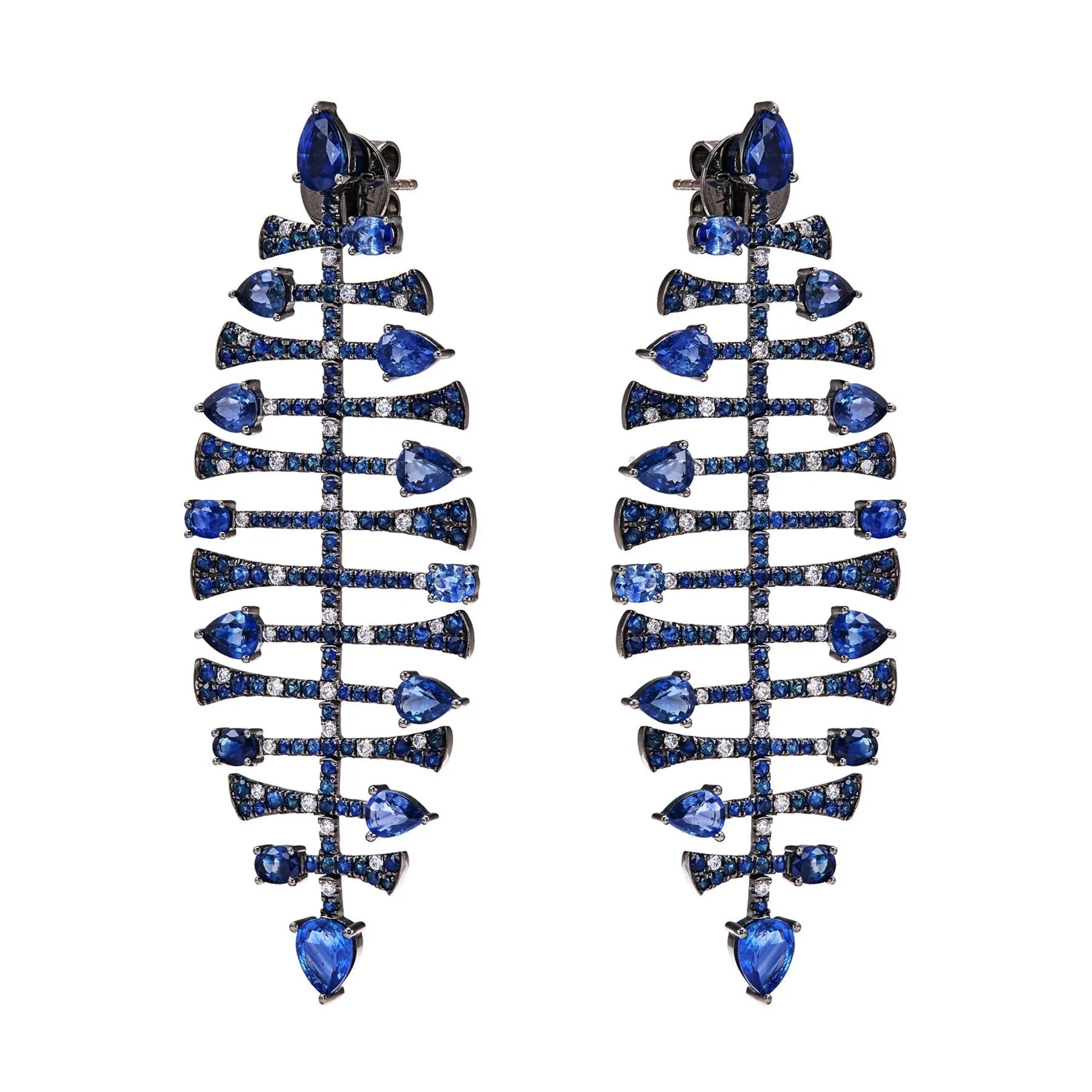 Nereid Blue Sapphire Chandelier Earrings